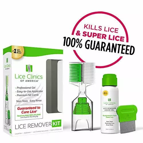 Non-Toxic and Pesticide-Free Hair Lice Remover Liquid Gel and Nit Comb Kit