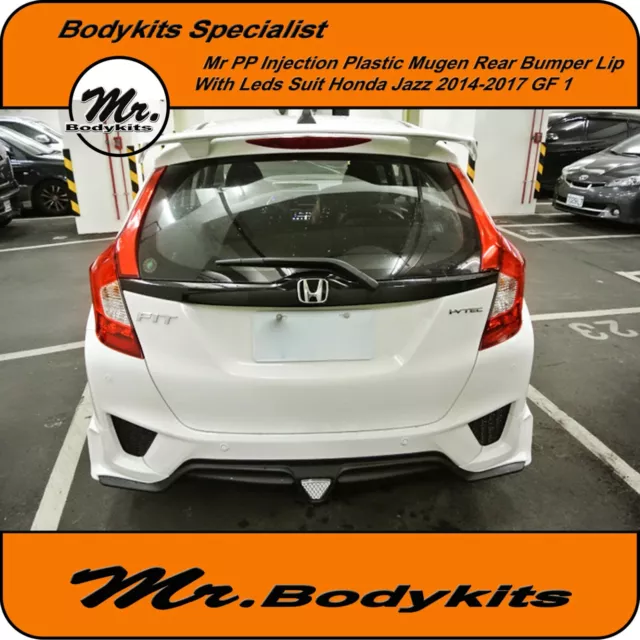 Well Made Mr Plastic Mugen Style Rear Bumper Lip For Honda Jazz 2014-2017 GF GK