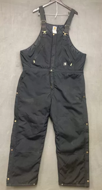 Mens Carhartt R33 BLK Arctic Yukon Extremes Insulated Bibs