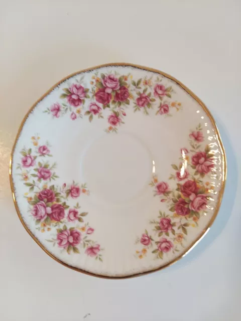 Vintage Queen's England Fine Bone China Queens Roses Saucer, 5 3/4"