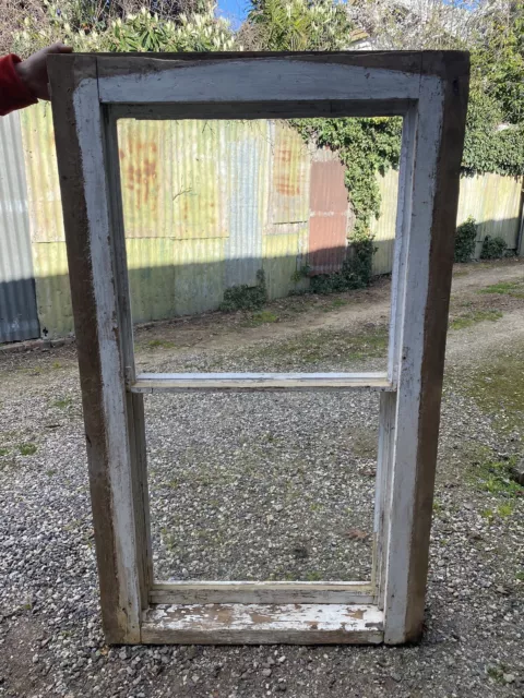 Old Original VICTORIAN SINGLE SASH TIMBER WINDOW Clear Glass double hung french