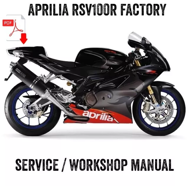 2004-2010 Aprilia RSV1000R Factory 1000 Workshop Repair Service Manual PDF on CD