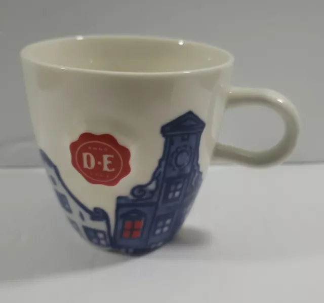 Douwe Egberts Red Seal  3 1/2"DE Logo Coffee Cup With Houses Hollandsche Warden