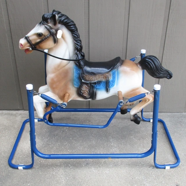 VINTAGE 1979 WONDER Horse Rocking Bouncy Spring Toy with Clip Clop
