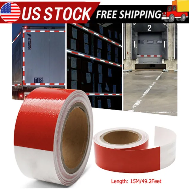 Reflective Safety Tape Adhesive Conspicuity Waterproof Red White Warning Sign