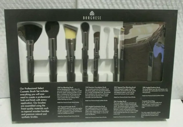 Borghese ~ Our Professional Select Cosmetic Brush Set ~ 8 Piece Set
