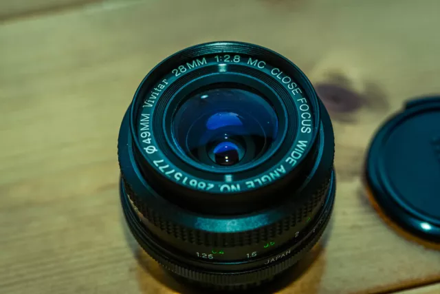Pentax PK Mount Vivitar 28mm F/2.8 MC CLOSE FOCUS WIDE ANGLE MANUAL FOCUS LENS r