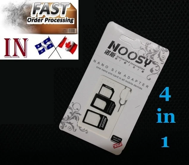 4in1 Nano microSIM Card to Standard Convert Adapter micro sim needle iphone ipad