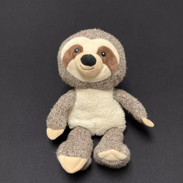 Spark Create Imagine SLOTH Rattle 14" Plush Brown Cream Knit Walmart Baby Toy