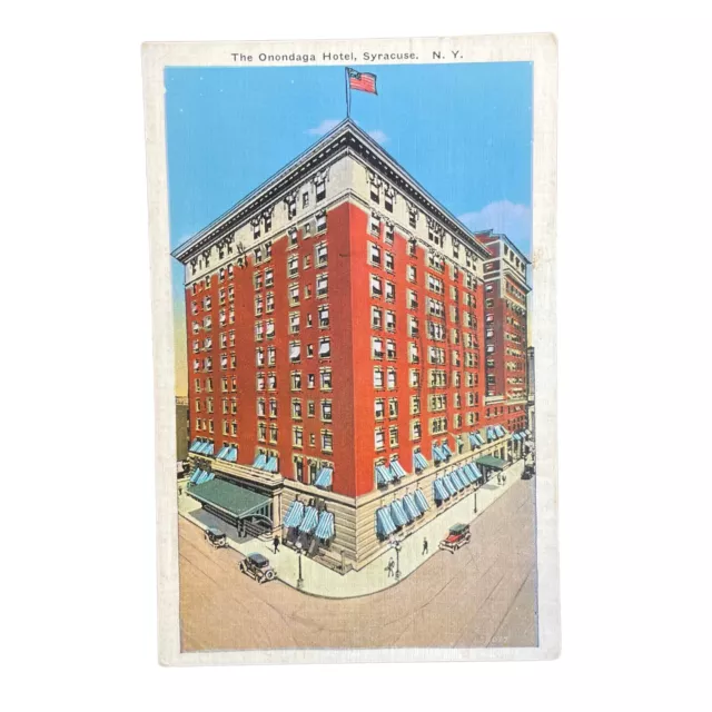 Syracuse NY- New York, The Onondaga Hotel, Vintage Postcard 1c Posted Honesdale