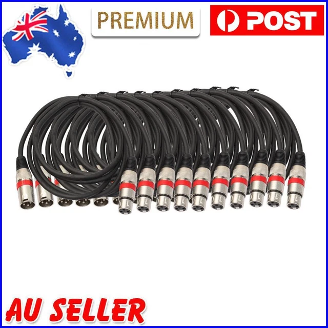 10pcs DJ Cable Male To Female 3 Pin Signal Wire Connection Cable for Stage Light
