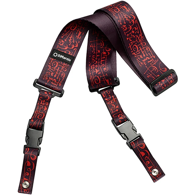 DiMarzio DD2243 Steve Vai ClipLock Quick Release Guitar Strap 2" Art Strap Black