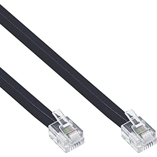 InLine RJ12 5m cavo telefonico Nero (Y6B)