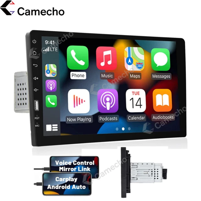 9" Touch Screen Single 1 Din Car Stereo Radio Apple Carplay Android Auto Player