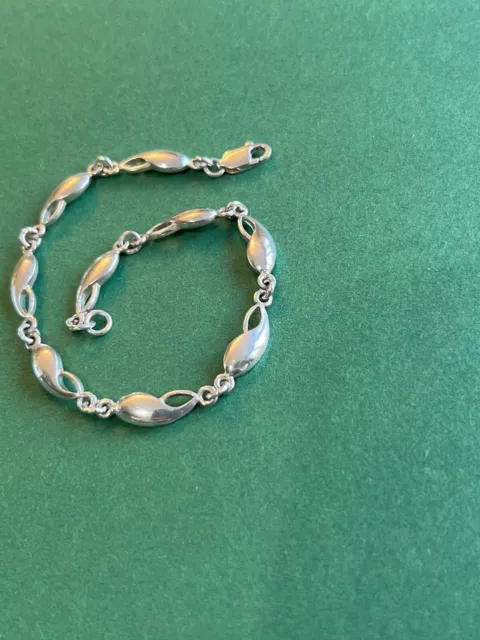 (805) Sterling Silver Fancy Link Bracelet