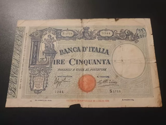 Italy  50  Lire  1935