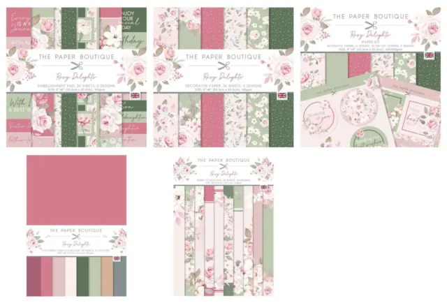 The Paper Boutique Rosy Delights - Paper Pad, Inserts, Colour Card - NEW NOV 21