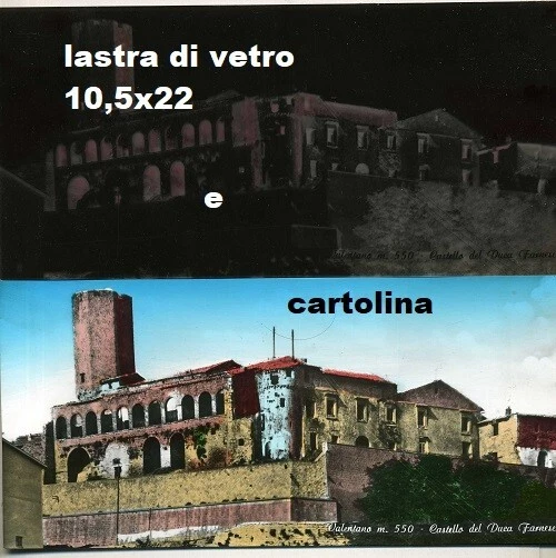 Valentano - Viterbo- Lastra Di Vetro Con Cartolina - Anni 50-60