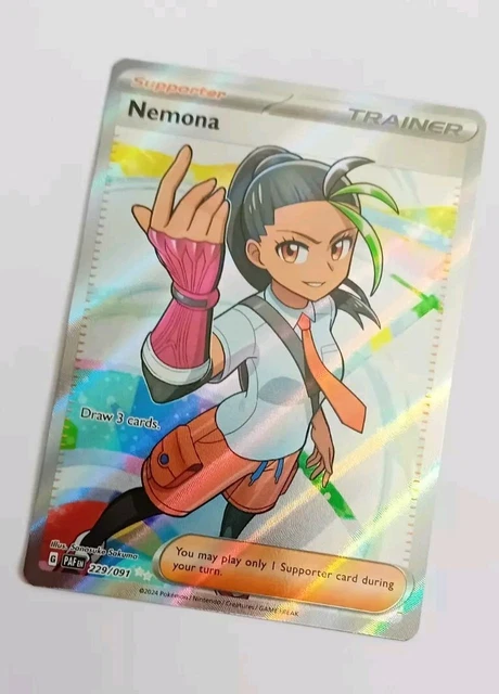 Nemona R64 POKÉMON TCG NEMONA Scarlet & Violet: Paldean Fates 229/091 Holo Ultra ...