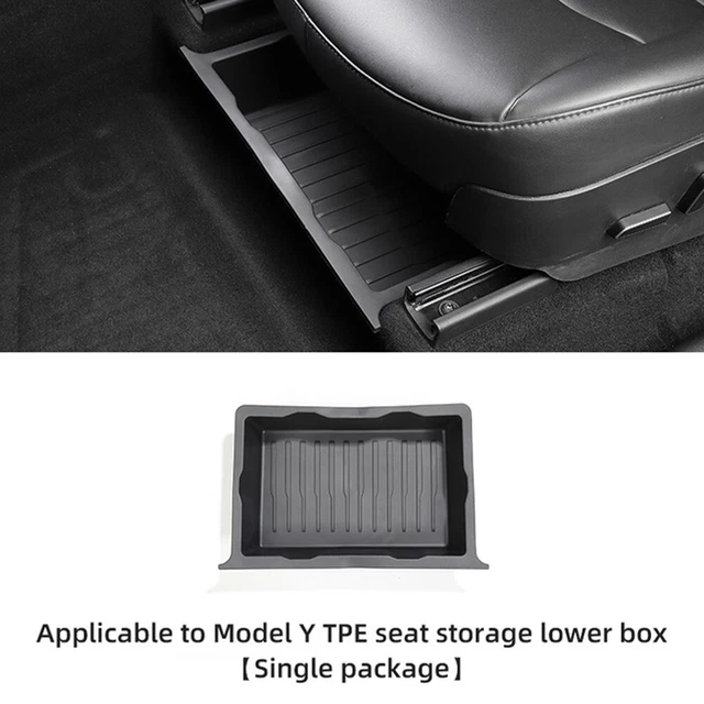 For Tesla Model Y 2017-2023 Under Seats Storage Box Organizer Trays Case Drawer