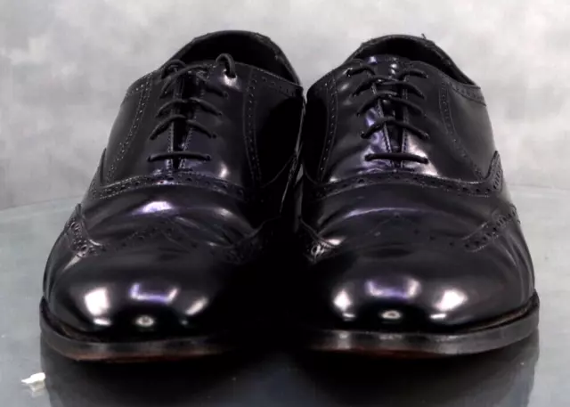 FLORSHEIM MEN'S WINGTIP Dress Shoes Size 9.5 D Leather Black $48.00 ...