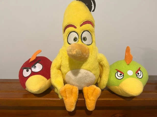 LOT OF 3 Angry Birds Plush. Chuck Plush 12