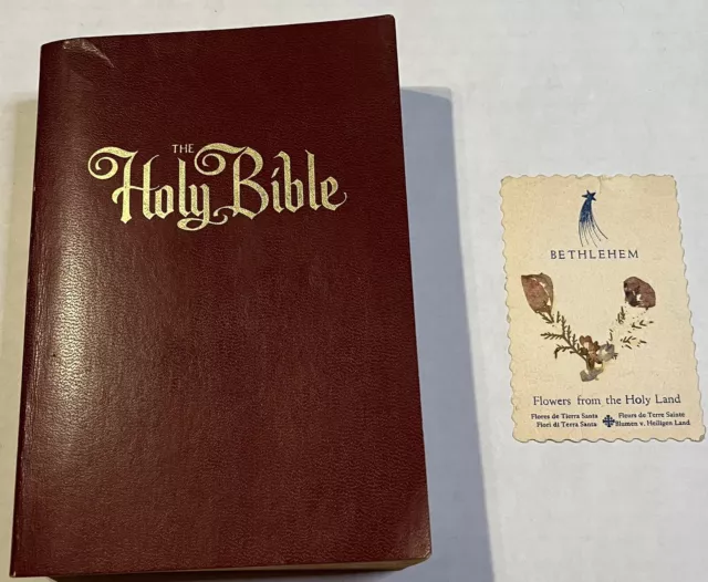 HOLY BIBLE KJV King James Canadian / World Home Bible League & Bookmark Vintage