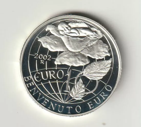 Pièce, 10 EUROS COMMEMORATIVE ,BIENVENUE à L'EURO,2002 ,SAINT-MARIN