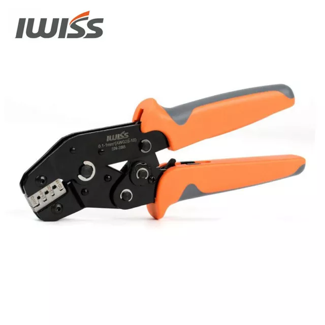 IWISS SN-28B Ratchet Crimping Pliers for Dupont Terminals 0.1-1.0mm² AWG28-18