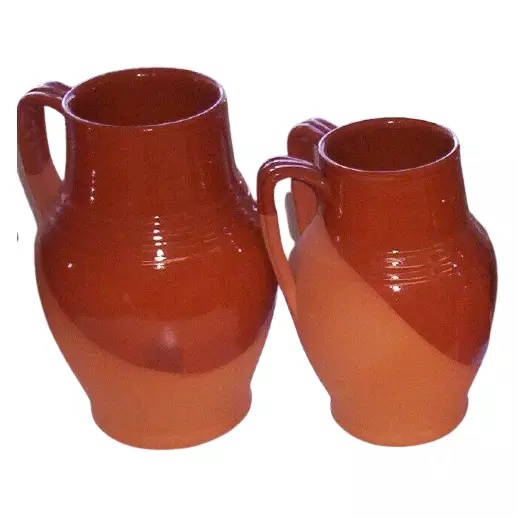 PIGNATA CLASSICA PENTOLA DA FUOCO IN TERRACOTTA  PUGLIESE Ø 9.5 CM x H 17 CM