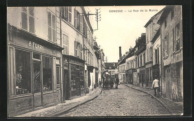 CPA Gonesse, La Rue de la Mairie