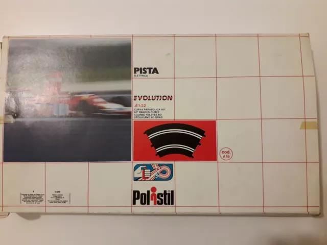 Pista Polistil Evolution Curva Parabolica A16 60° Slot Car SCALA 1.32