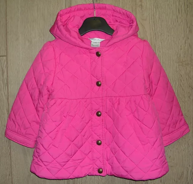 Ralph Lauren Girls Pink Quilted Hooded Jacket Coat Age 18-24 Months