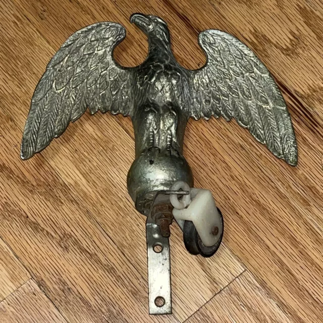 Antique Brass Bronze American Eagle Flag Flagstaff Finial 6” X 7-1/2” Eagle Only