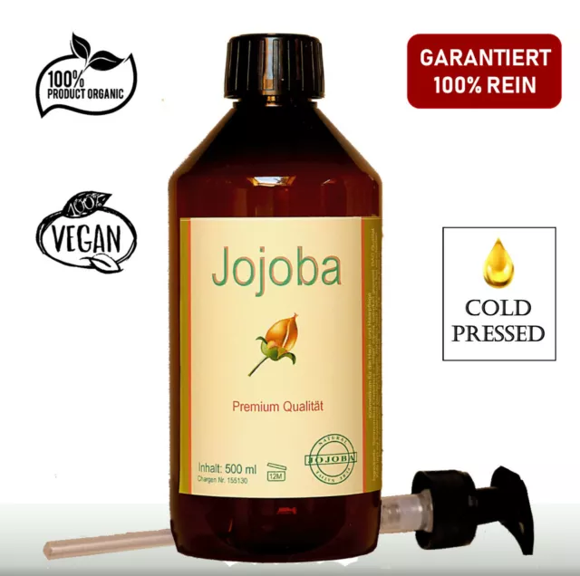 Jojobaöl 250ml kaltgepresst, Gold, für die anspruchsvolle Haut- und Haarpflege