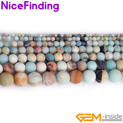 Natural Gemstone MULTICOLOR AMAZZONITE pietra Loose Beads per Gioielli Making 15" 