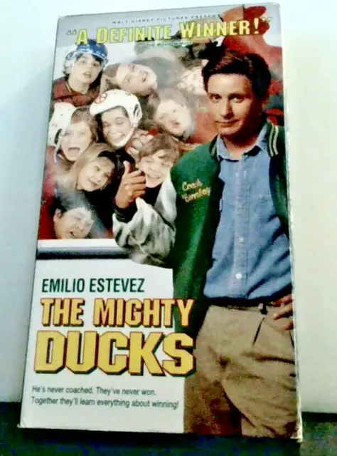 Disney, The Mighty Ducks, Emilio Estevez, VHS 1993 Used