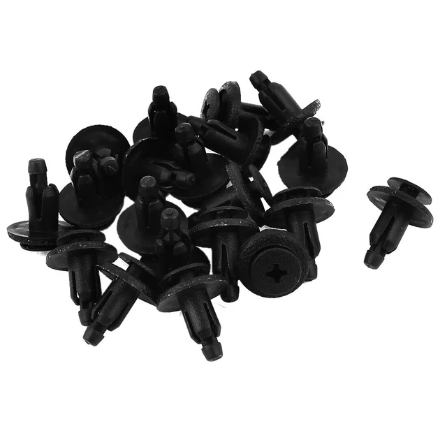 20 Pcs en plastique voiture Push Type retenue attaches Clips Rivet pour trou 6mm