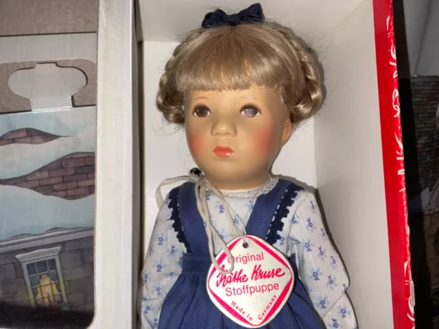 Vintage All Original Kathe Kruse Stoffpuppe “Millie”  Doll Tags Box