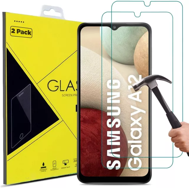 For Samsung Galaxy A02s A12 A32 A42 A52 A41 A51 Tempered Glass Screen Protector