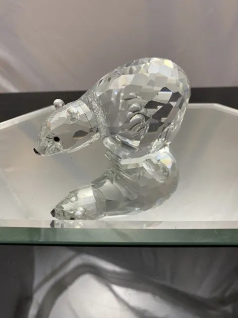 Retired Swarovski Crystal Large Polar Bear From Kingdom Of Ice And Snow -MINT-