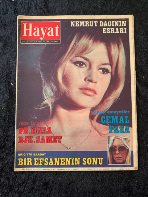 Brigitte Bardot 1985 COVER VINTAGE RAREST Middle East TURKISH FULL MAGAZINE