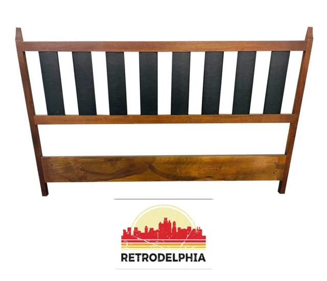 Mid-Century Probber Style Walnut Full Headboard