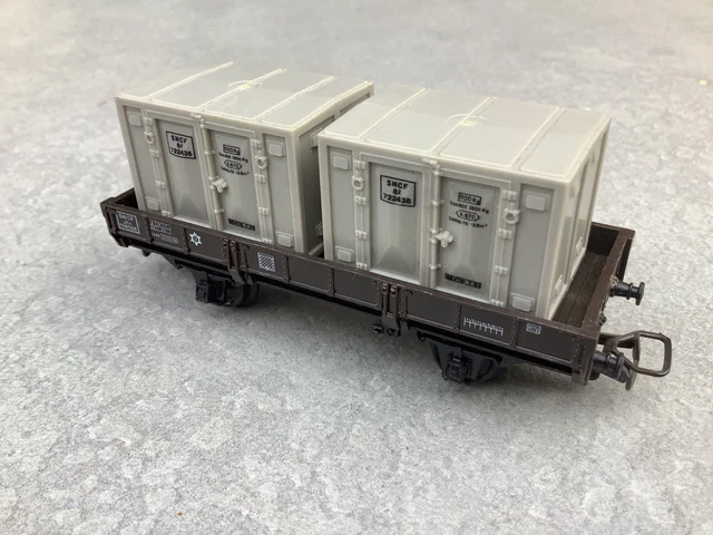 JOUEF - SNCF-GRAND WAGON PLAT A RANCHERS PORTE GRUMES - Ech HO -Ref