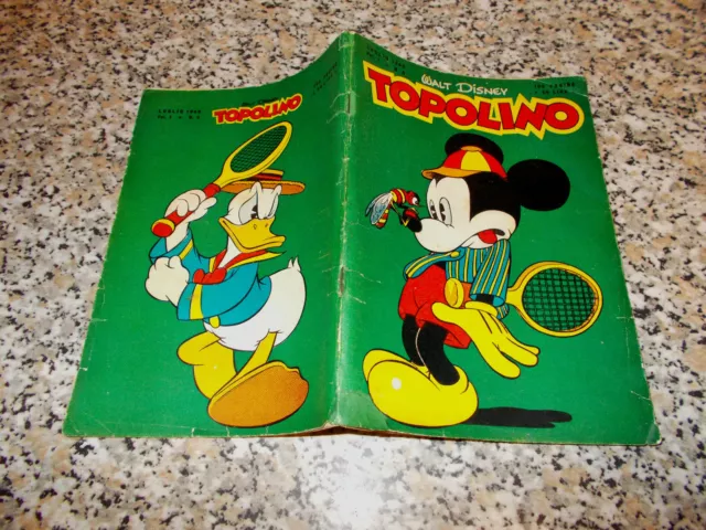 Topolino Libretto N.4 Originale Mondadori Disney 1949 Ottimo Con Bollino E Gioco