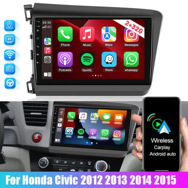 Android 12.0 For Honda Civic 2012-2015 Car Stereo Radio Apple Premium Gps Player