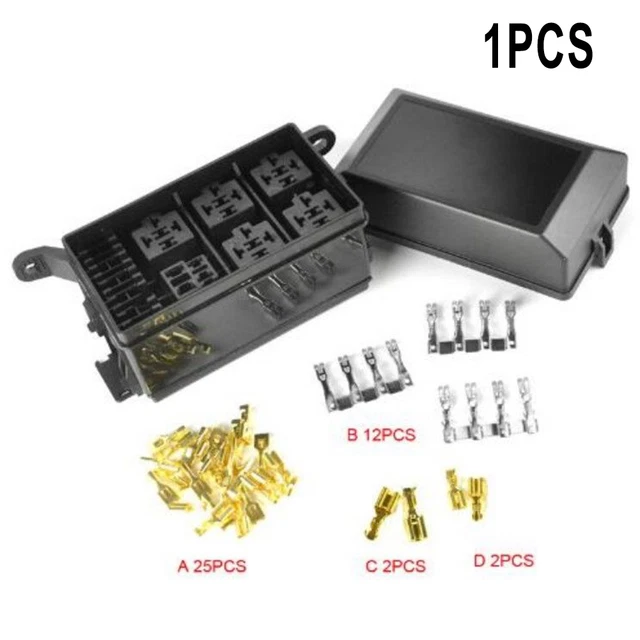 Boite 4 Relais + 12 Fusibles Pour Installation électrique 12 Volts