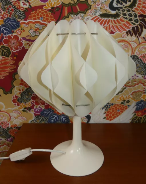 ZICOLI Lampe Tischlampe Tulpenfuß SPACE Age 70er Jahre  weiss POP ART retro 70s