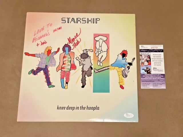 Grace Slick signed Jefferson Starship Knee Deep in the Hoopla Album Record JSA