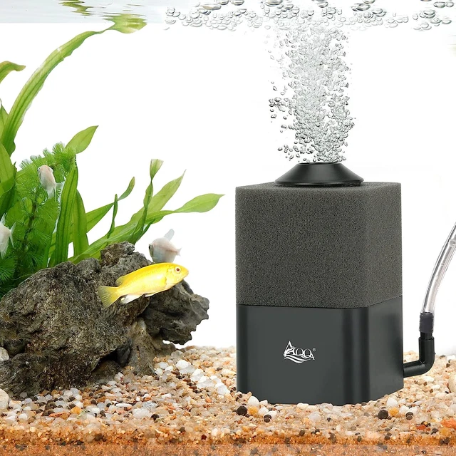 AQQA Aquarium Sponge Filter Submersible Fish Tank Filter Ultra Quiet Aeration